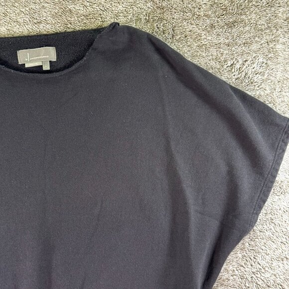 Anthropologie Open Back Muscle Sweater Tank Sz L Black - Picture 3 of 9